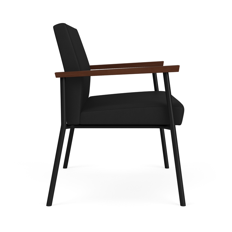 Mystic Reception Waiting Room Healthcare Bariatric Chair / Black Steel / Black