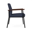 Mystic Reception Waiting Room Healthcare Guest Chair / Black Steel / Blue