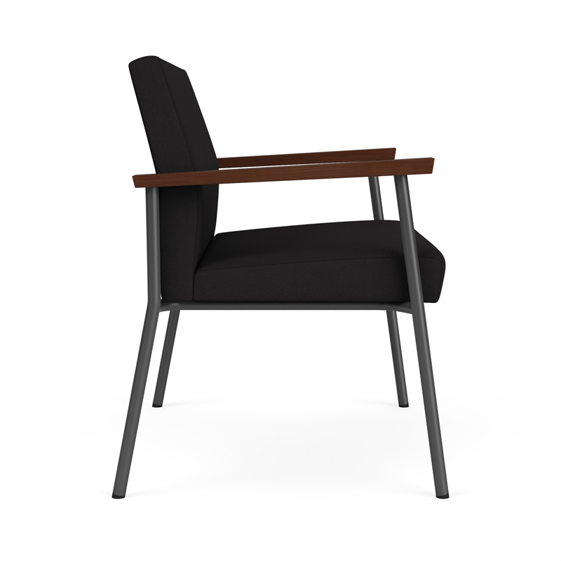 Mystic Reception Waiting Room Bariatric Chair / Charcoal Steel / Black