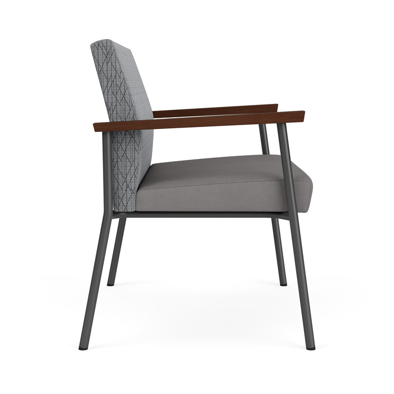 Mystic Reception Waiting Bariatric Chair / Charcoal Steel / Gray / Gray