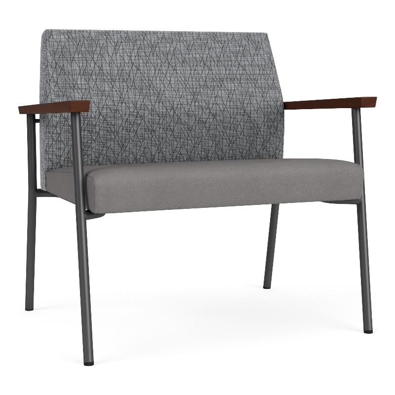 Mystic Reception Waiting Bariatric Chair / Charcoal Steel / Gray / Gray