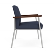 Mystic Reception Waiting Room Healthcare Bariatric Chair / Silver Steel / Blue