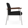 Mystic Reception Waiting Room Healthcare Bariatric Chair / Silver Steel / Black