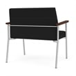 Mystic Reception Waiting Room Healthcare Bariatric Chair / Silver Steel / Black