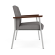 Mystic Reception Waiting Room Bariatric Chair / Silver Steel / Light Gray