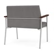 Mystic Reception Waiting Room Bariatric Chair / Silver Steel / Light Gray