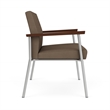 Mystic Reception Waiting Room Healthcare Bariatric Chair / Silver Steel / Brown