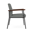 Mystic Reception Waiting Room Guest Chair / Charcoal Steel / Light Gray
