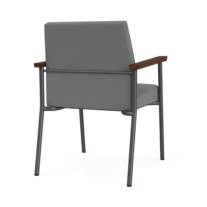 Mystic Reception Waiting Room Guest Chair / Charcoal Steel / Light Gray