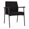 Mystic Reception Waiting Room Healthcare Guest Chair / Charcoal Steel / Black