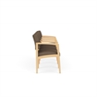 Lenox Wood Reception Waiting 4-Seat Tandem Seating / Natural Wood / Brown