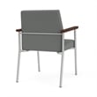 Mystic Reception Waiting Room Healthcare Guest Chair / Silver Steel / Light Gray