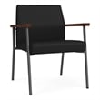 Mystic Reception Waiting Oversize Guest Chair / Charcoal Steel / Black
