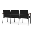 Mystic Reception Waiting 3-Seat Tandem Seating / Charcoal Steel / Black