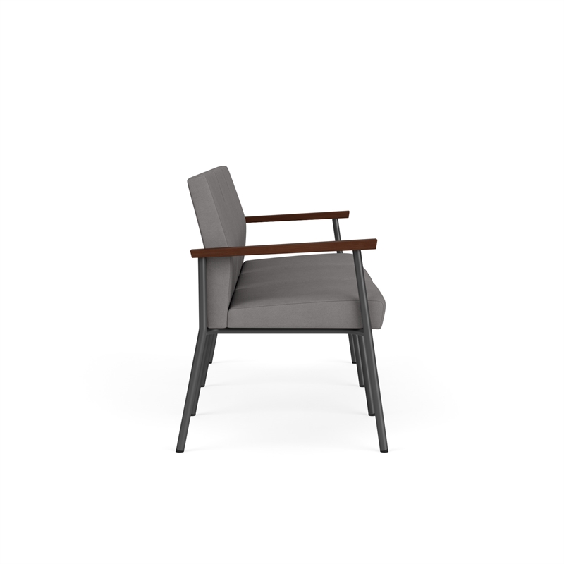 Mystic Reception Waiting 3-Seat Tandem Seating / Charcoal Steel / Light Gray