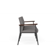 Mystic Reception Waiting 3-Seat Tandem Seating / Charcoal Steel / Light Gray