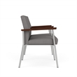 Mystic Reception Waiting Steel Tandem Seating / Silver Steel / Light Gray