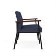 Mystic Reception Waiting Room 2-Seat Tandem Seating / Black Steel / Blue
