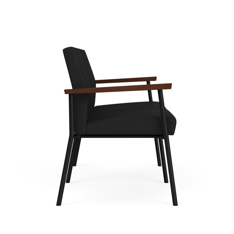Mystic Reception Waiting Room 2-Seat Tandem Seating / Black Steel / Black