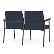 Mystic Reception Waiting 2-Seat Tandem Seating / Charcoal Steel / Blue