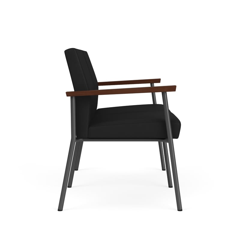 Mystic Reception Waiting 2-Seat Tandem Seating / Charcoal Steel / Black