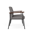 Mystic Reception Waiting 2-Seat Tandem Seating / Charcoal Steel / Light Gray