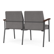 Mystic Reception Waiting 2-Seat Tandem Seating / Charcoal Steel / Light Gray