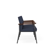 Mystic Reception Waiting 3-Seat Tandem Seating / Charcoal Steel / Blue