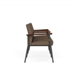 Mystic Reception Waiting 3-Seat Tandem Seating / Charcoal Steel / Brown