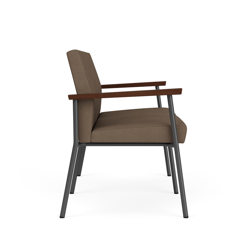 Mystic Reception Waiting 2-Seat Tandem Seating / Charcoal Steel / Brown