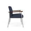 Mystic Reception Waiting Room 2-Seat Tandem Seating / Silver Steel / Blue