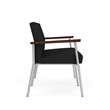 Mystic Reception Waiting Room 2-Seat Tandem Seating / Silver Steel / Black