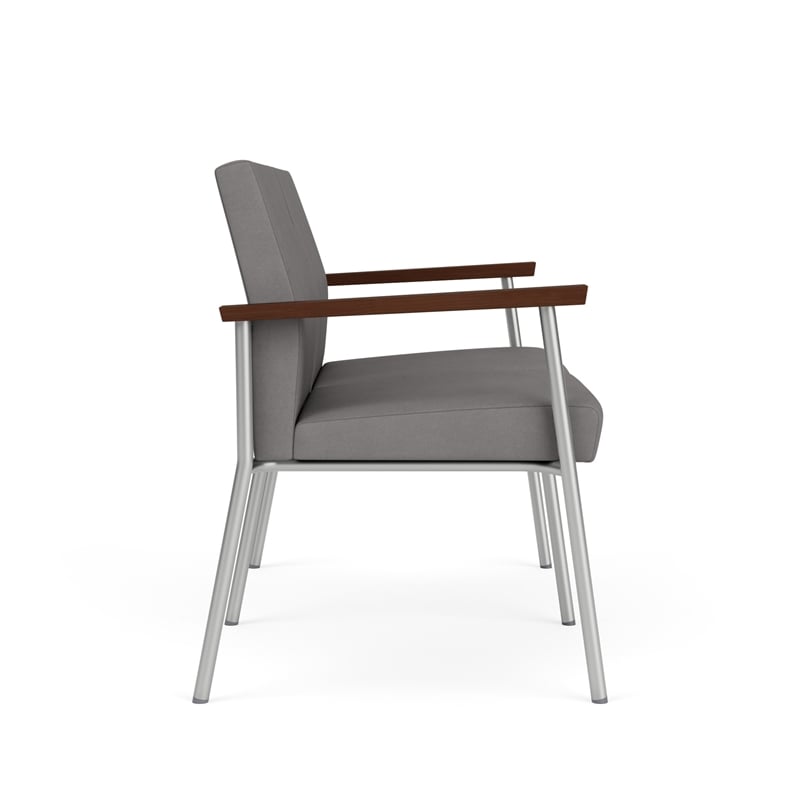 Mystic Reception Waiting 2-Seat Tandem Seating / Silver Steel / Light Gray