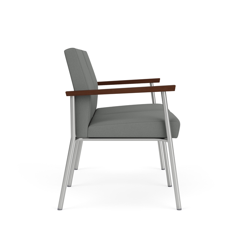 Mystic Reception Waiting 2-Seat Tandem Seating / Silver Steel / Light Gray
