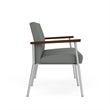 Mystic Reception Waiting 2-Seat Tandem Seating / Silver Steel / Light Gray