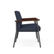 Mystic Reception Waiting Room Steel Tandem Seating / Charcoal Steel / Blue