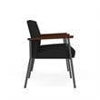 Mystic Reception Waiting Steel Tandem Seating / Charcoal Steel / Black