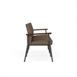 Mystic Reception Waiting 3-Seat Tandem Seating / Charcoal Steel / Brown