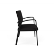 Newport Reception Waiting Room Healthcare 2-Seat Loveseat / Black Steel / Black