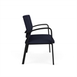 Newport Reception Waiting Room 2-Seat Loveseat / Black Steel / Navy Blue