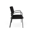 Newport Reception Waiting Room 2-Seat Loveseat / Charcoal Steel / Black