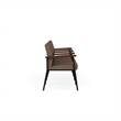 Mystic Reception Waiting Room 4-Seat Tandem Seating / Black Steel / Brown