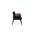 Mystic Reception Waiting Room 4-Seat Tandem Seating / Black Steel / Black