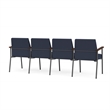 Mystic Reception Waiting 4-Seat Tandem Seating / Charcoal Steel / Blue