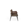 Mystic Reception Waiting 4-Seat Tandem Seating / Charcoal Steel / Brown