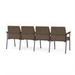 Mystic Reception Waiting 4-Seat Tandem Seating / Charcoal Steel / Brown