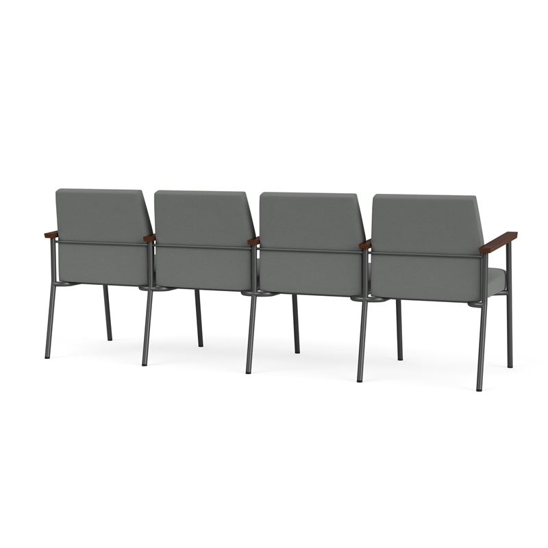 Mystic Reception Waiting 4-Seat Tandem Seating / Charcoal Steel / Light Gray