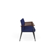 Mystic Reception Waiting 4-Seat Tandem Seating / Charcoal Steel / Blue