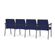 Mystic Reception Waiting 4-Seat Tandem Seating / Charcoal Steel / Blue