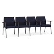 Mystic Reception Waiting 4-Seat Tandem Seating / Charcoal Steel / Navy Blue